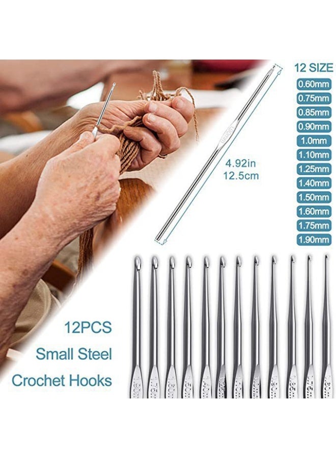 فاصولا مجموعة كروشيه, 88 قطعة مجموعة صنارة كروشيه, مجموعة حياكة مريحة مع كرات صوف, أدوات كروشيه مع حقيبة تخزين للمبتدئين والمحترفين، هدية أشغال يدوية لتعليم الكبار والأطفال (أخضر) - Image 5